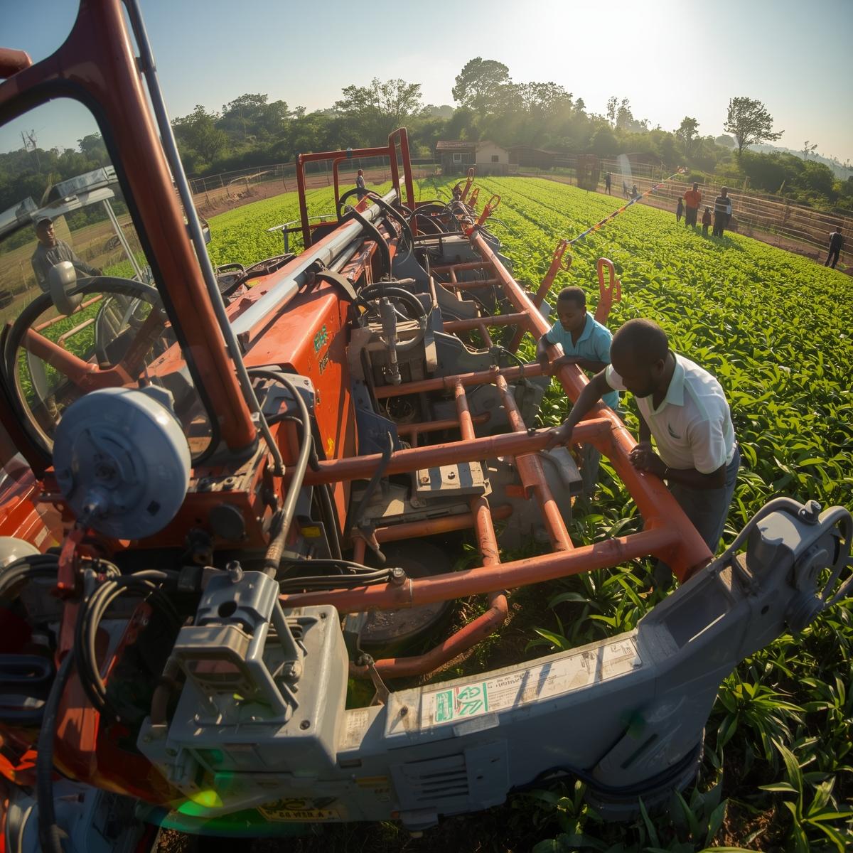 Services create image of africans on a mechanized farm (1)