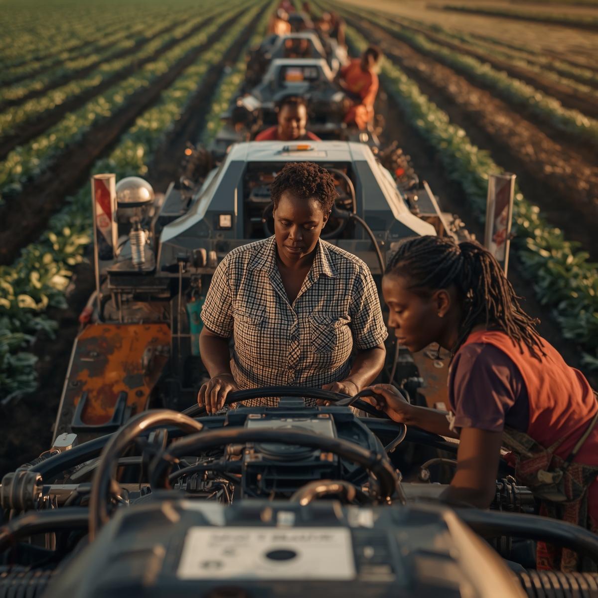 Services create image of africans on a mechanized farm (2)