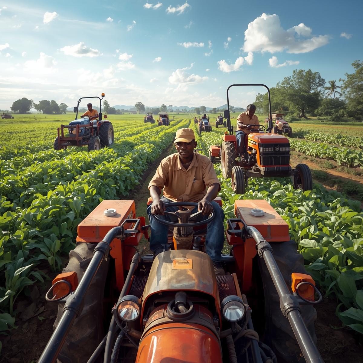 Services create image of africans on a mechanized farm